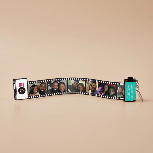 Personalized Photo Film Roll Camera Keychain Gift